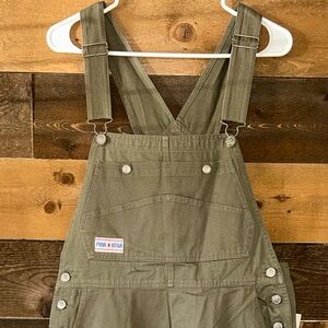 Olive Green Women's Overalls